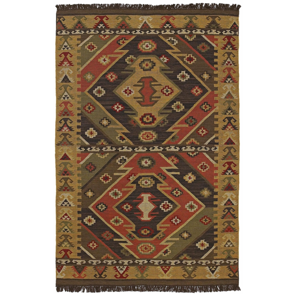 Rectangular, Rustic   Lodge, Hand Knotted Rugs