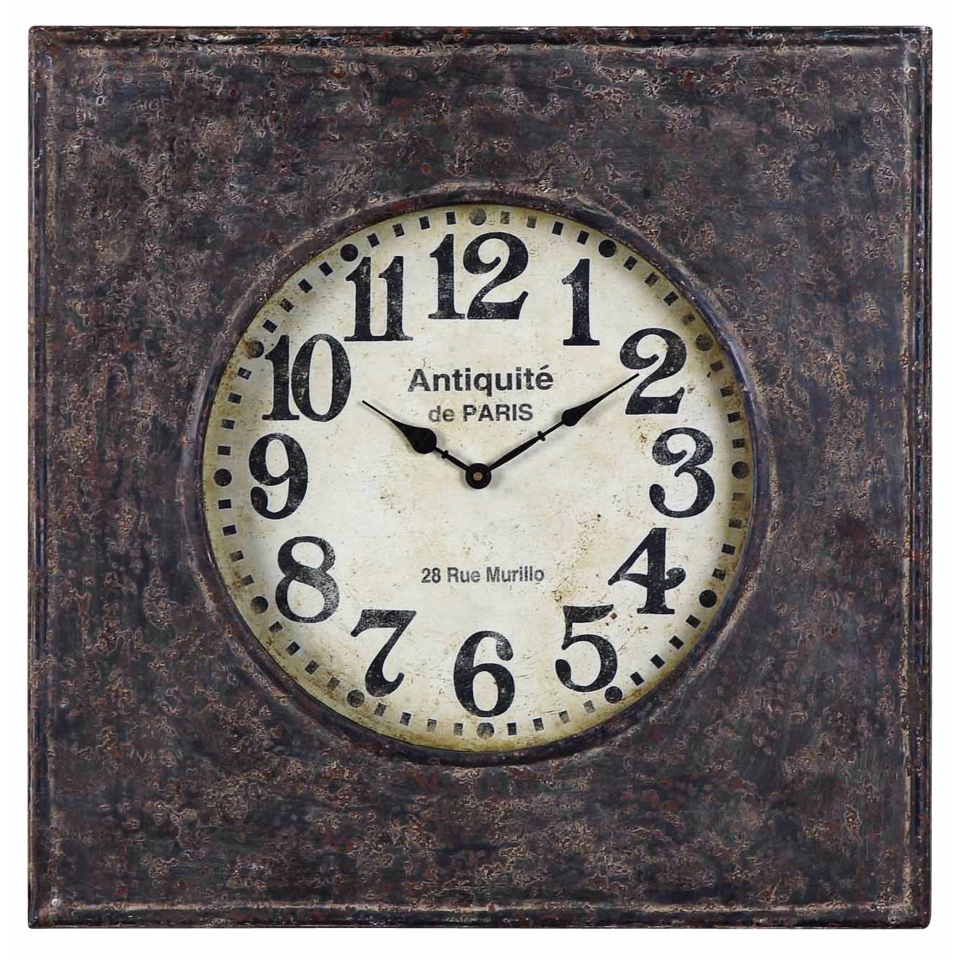 Uttermost Jardine 23 3/4" High Rustic Metal Wall Clock   #W2486