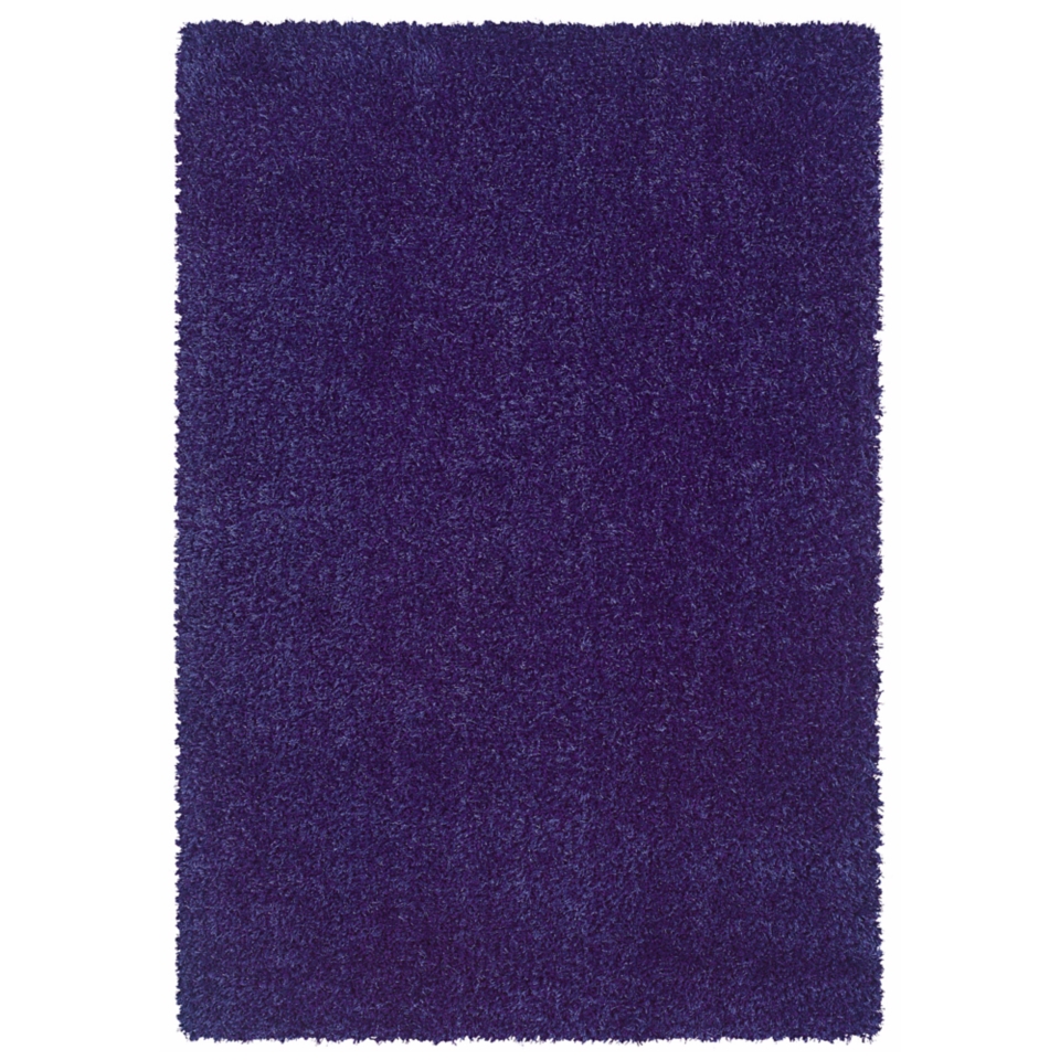 Waves Collection Blue Shag Area Rug   #W4196