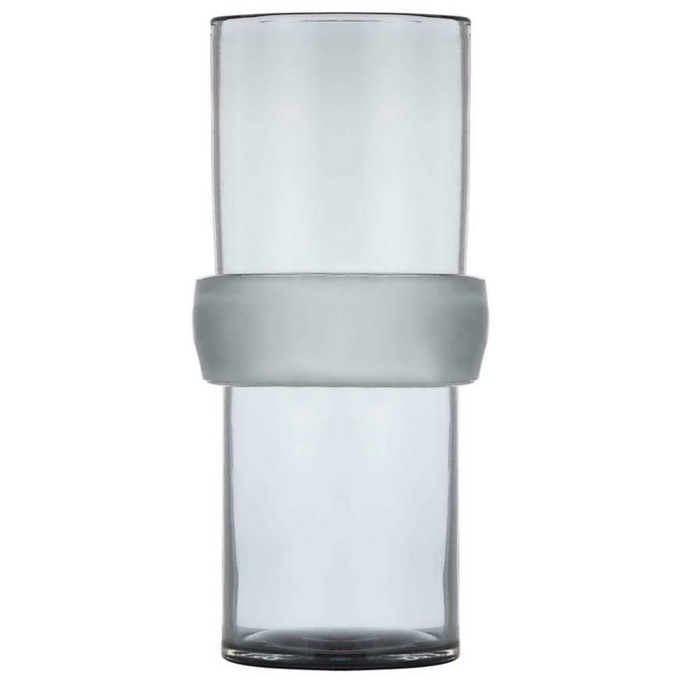 Arteriors Home Topher 16" High Tall Gray Glass Vase   #W8338