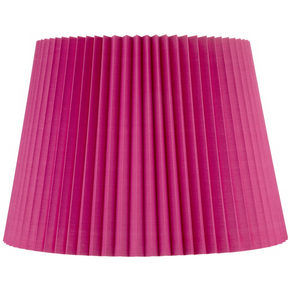 Hot Pink Knife Pleat Empire Shade 13x17x12 (Spider)   #X1042