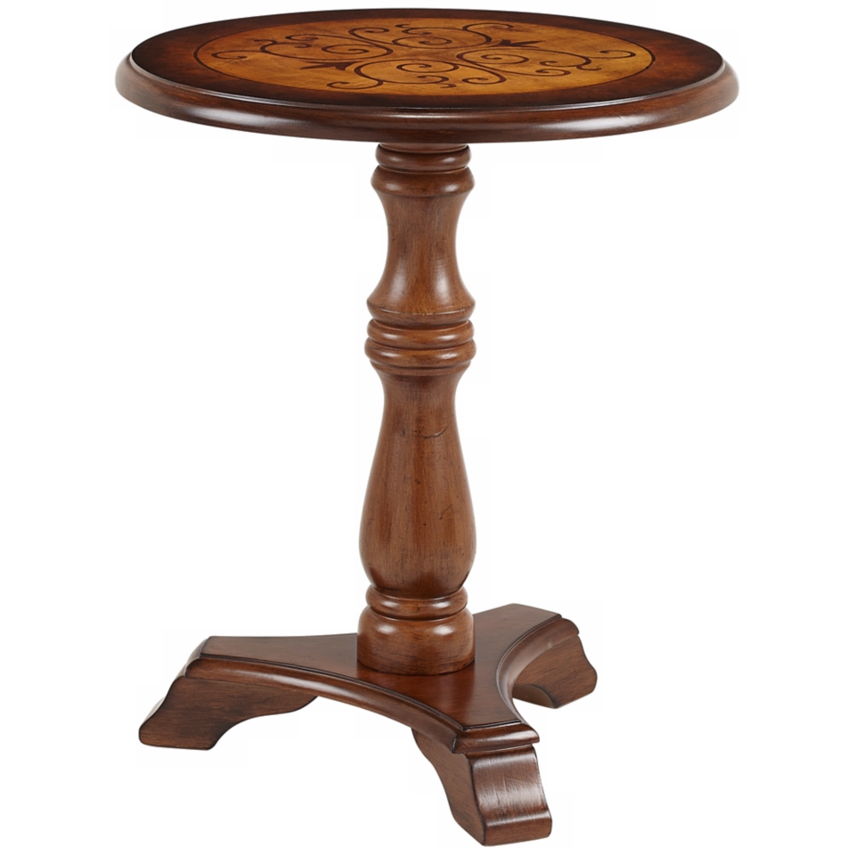 Suzanne Round Wood End Table   #X1567