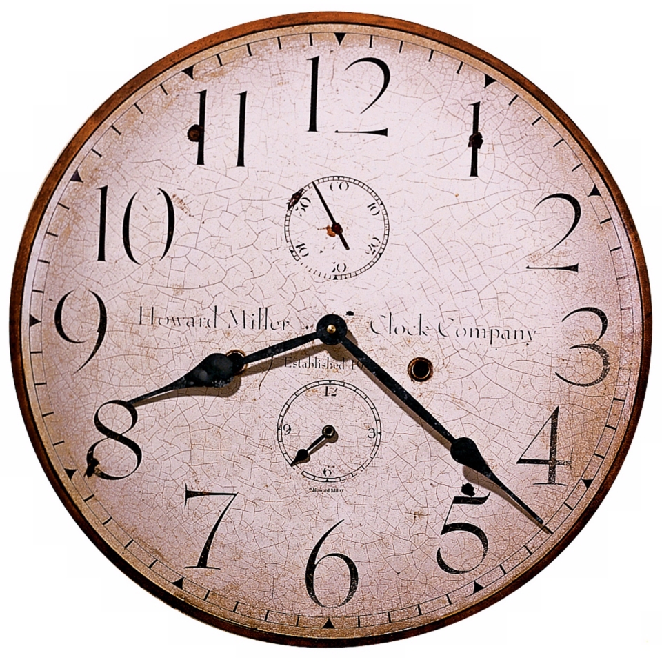 Howard Miller Original III 18" Wide Antique Wall Clock   #X5319