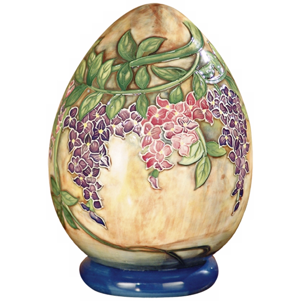 Dale Tiffany Wisteria Hand Painted Porcelain Egg   #X5540