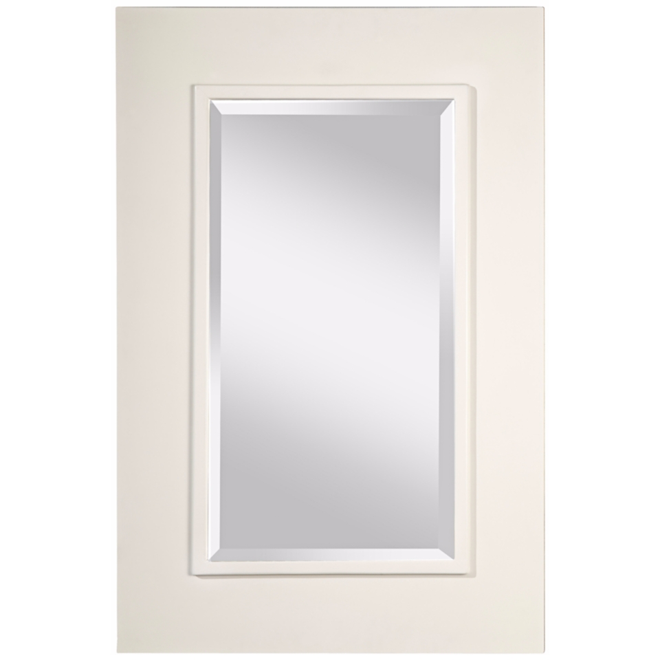 Murray Feiss Smythe Framed 36" High White Wall Mirror   #X5746