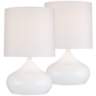 Steel Droplet 14 3/4&quot;H White Small Accent Lamps Set of 2