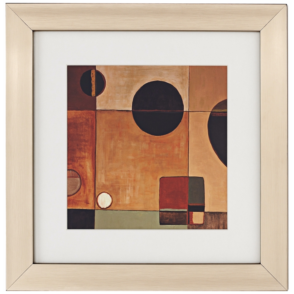 Circles Framed 16" Square Abstract Wall Art   #X7532