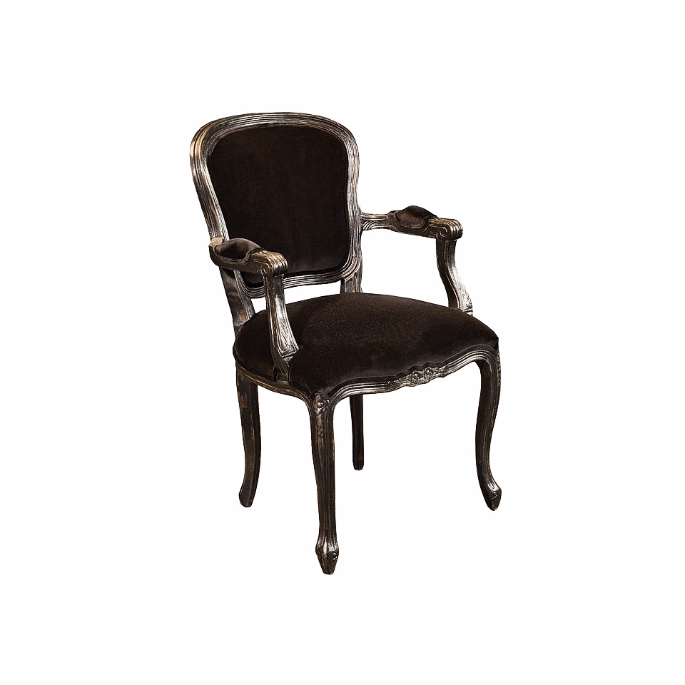 Orleans French Black Arm Chair   #X8248