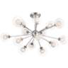 Possini Euro Design 15-Light Glass and Chrome Sputnik Modern Ceiling Light