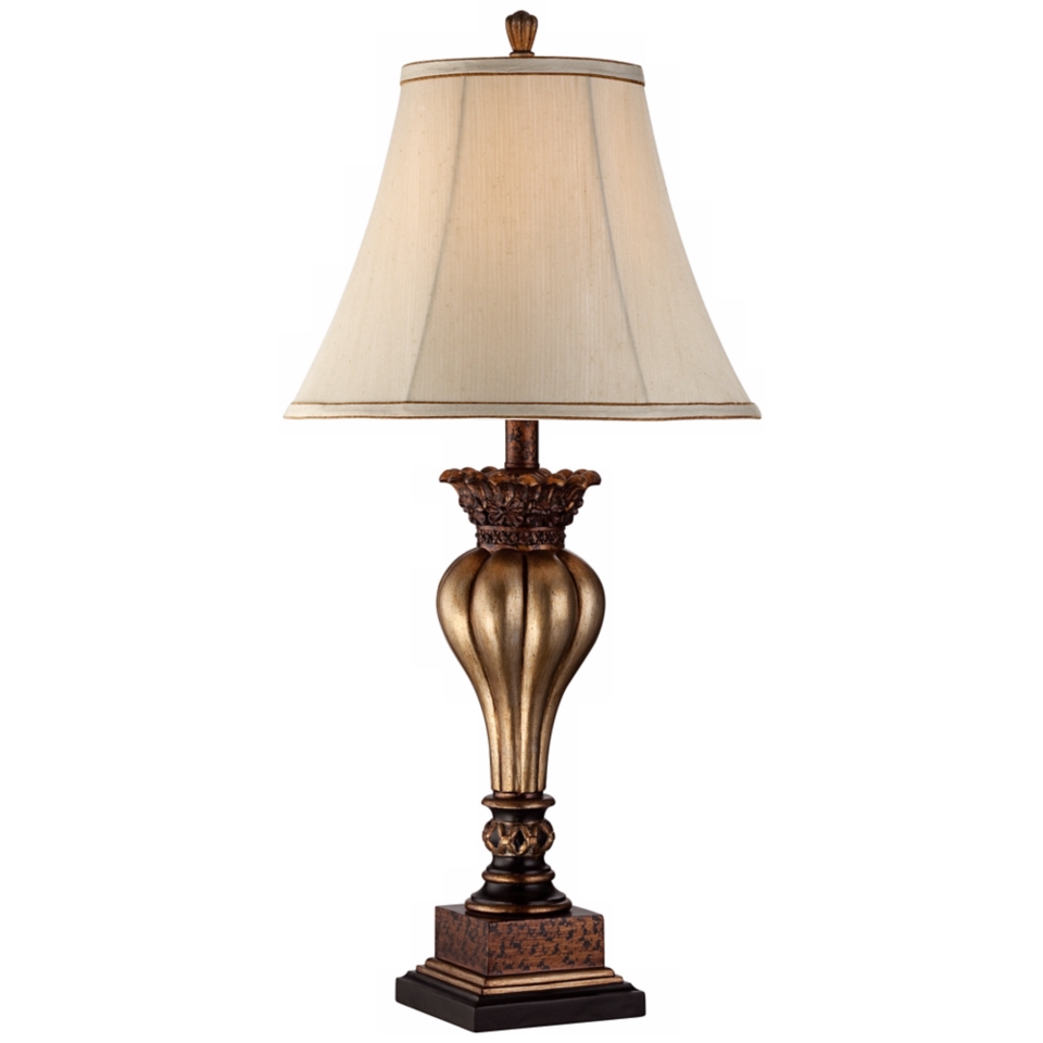 Possini Fluted Bulb Gold Table Lamp   #Y4060