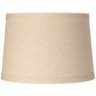 Smart White Oatmeal Linen Shade Ovo Table Lamp
