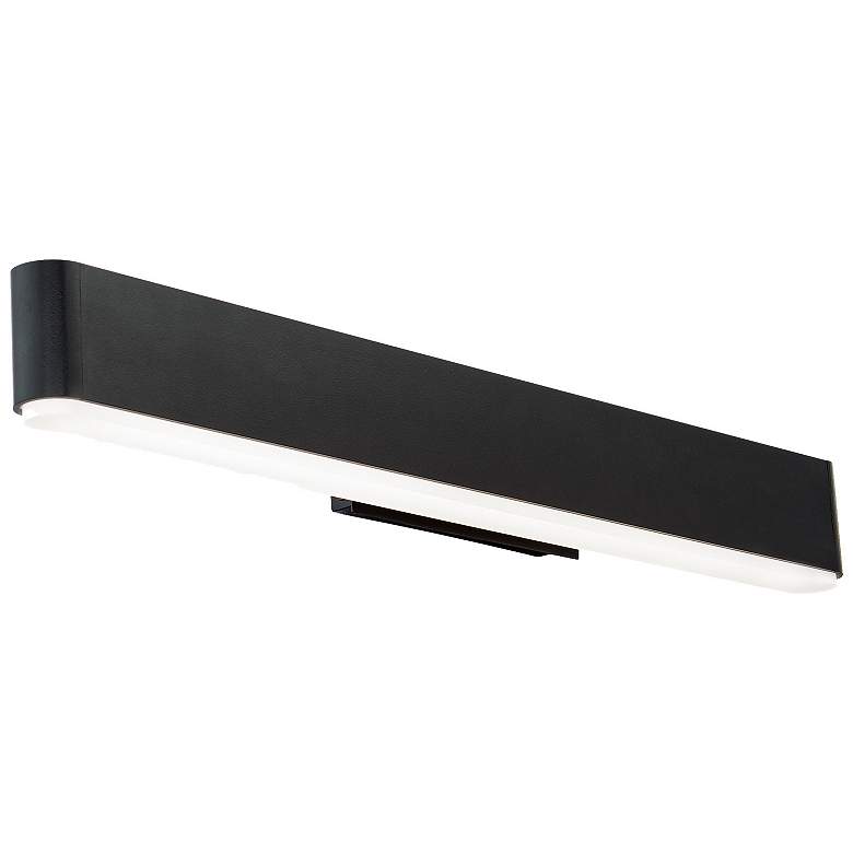 Image 2 0 to 60 24in LED Bathroom Vanity or Wall Light 3-CCT 3000K in Black