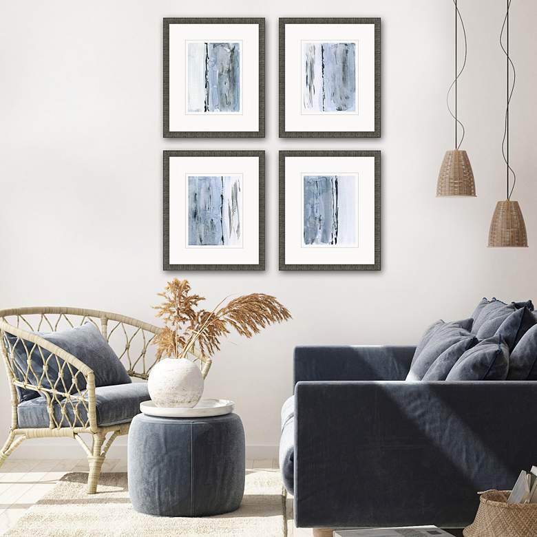 Image 1 At The Dawn 21" High 4-Piece Giclee Framed Wall Art Set in scene