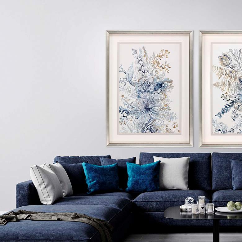Image 1 Royal Blue I 47" High Shadow Box Giclee Framed Wall Art in scene
