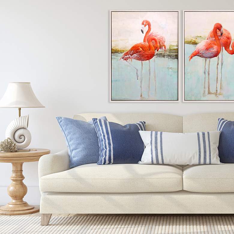 Image 1 Wading Flamingo I 32"W x 42"H Canvas in scene