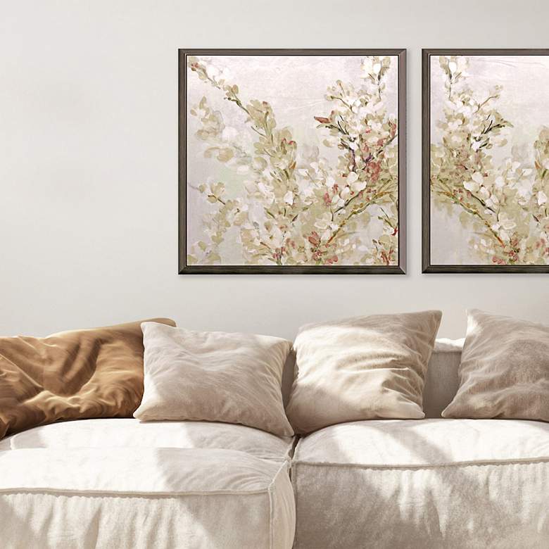 Image 1 Fragile Beauty I 39"W Square Giclee Framed Wall Art Set in scene