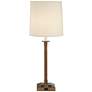 00176 - Gold Luster Metal Table Lamp with Outlets