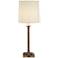 00176 - Gold Luster Metal Table Lamp with Outlets