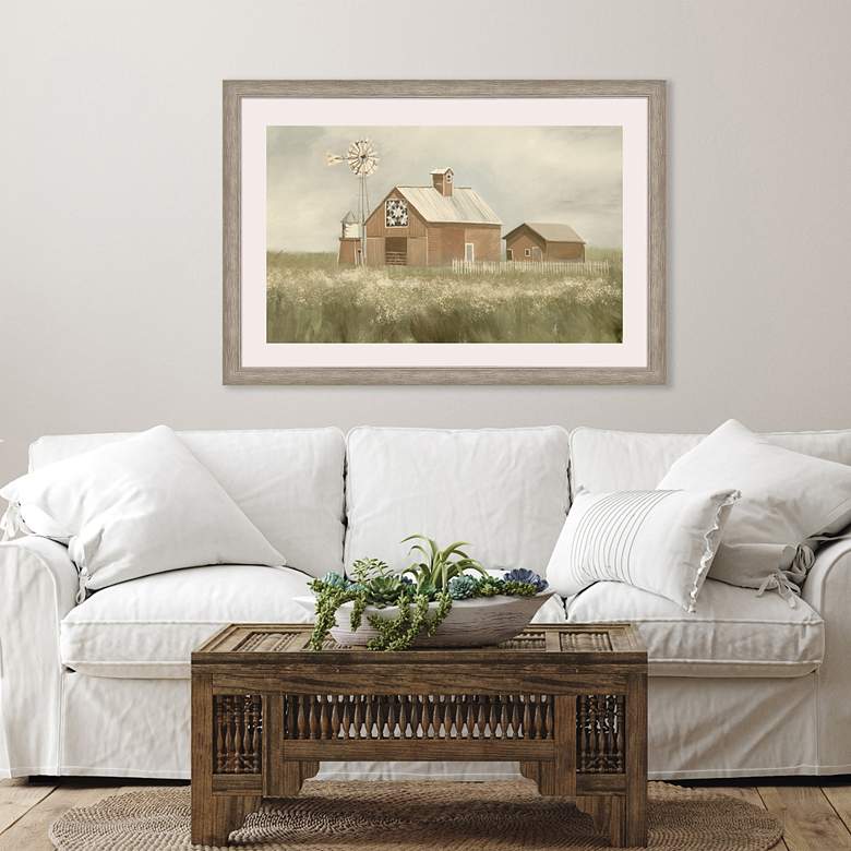 Image 1 Sunday Morning 52" Wide Exclusive Giclee Framed Wall Art in scene
