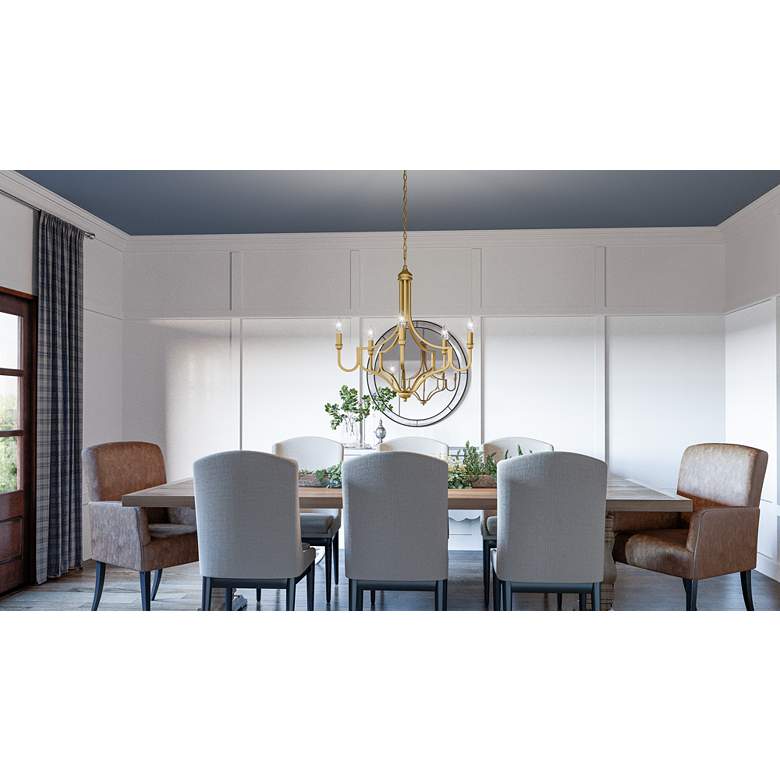 Image 1 Quoizel Mabel 26 1/4" Wide Light Gold 5-Light Chandelier in scene