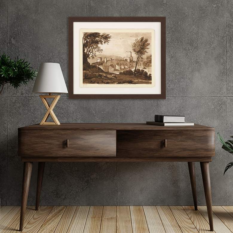 Image 1 Pastoral Landscape II 33" Wide Giclee Framed Wall Art in scene
