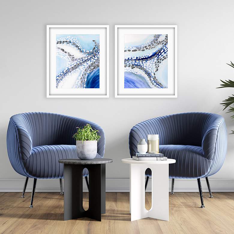 Image 1 Teeming 26" High 2-Piece Giclee Framed Wall Art Set in scene