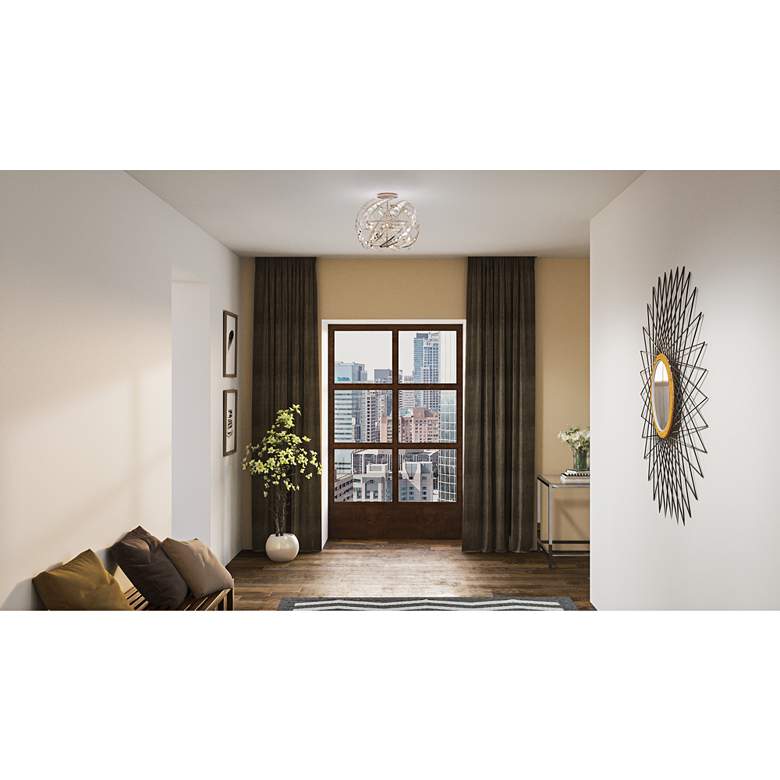 Image 1 Quoizel Crescent 18" Wide Polished Nickel 4-Light Ceiling Light in scene