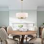 1_Monroe 24" Wide Antique Brass 6-Light Drum Chandelier in scene