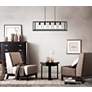 1_Resolute 38 1/4" Wide Black 5-Light Rectangular Pendant in scene