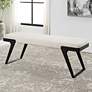 1_Uttermost Hover 53" Wide Black and White Modern Bench in scene