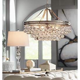 Image1 of Vienna Full Spectrum Julian Twist Column Designer Luxe Crystal Table Lamp in scene