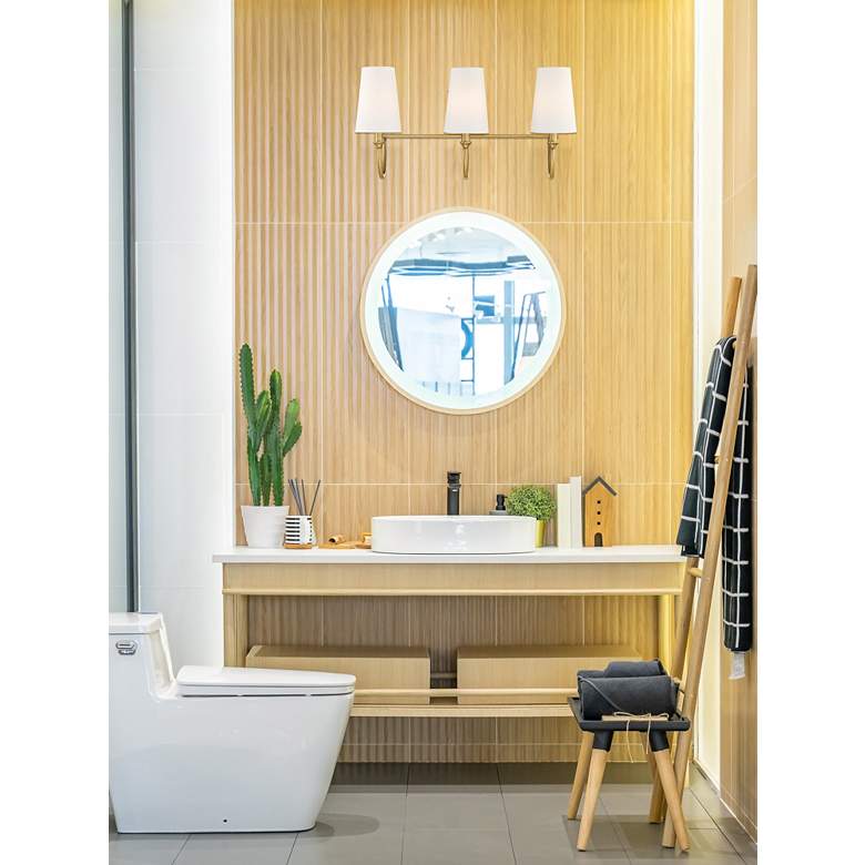 Image 1 Savoy House Cameron 24" Wide Warm Brass 3-Light Bath Light in scene