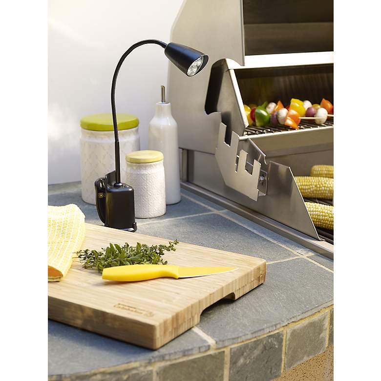 Image 5 LED Gooseneck Battery Operated BBQ Clip-On Light in scene