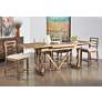 Vail II Beige Fabric Counter Height Dining Chairs Set of 2 in scene