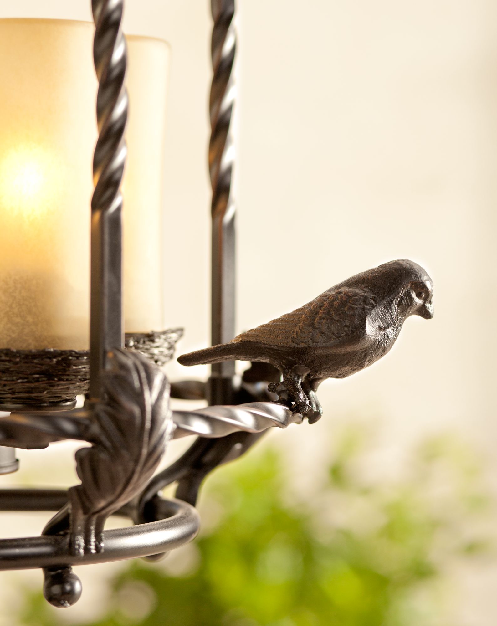 Franklin Iron Song Birds 13" Wide Pendant Indoor-Outdoor Chandelier in scene