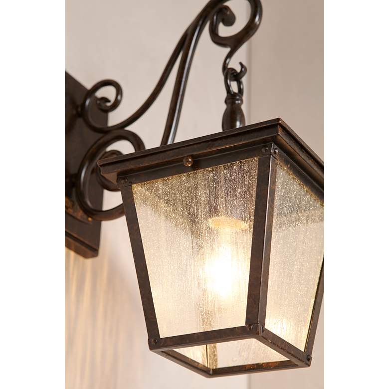 Image 4 Hinkley Trellis 15 1/4" High Bronze Outdoor Wall Lantern in scene