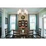 1_Emily 28" Wide Rubbed Brass 5-Light Drum Chandelier in scene