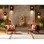 Franklin Iron Framed Slate 16" Bronze and Stone Outdoor Wall Light in scene