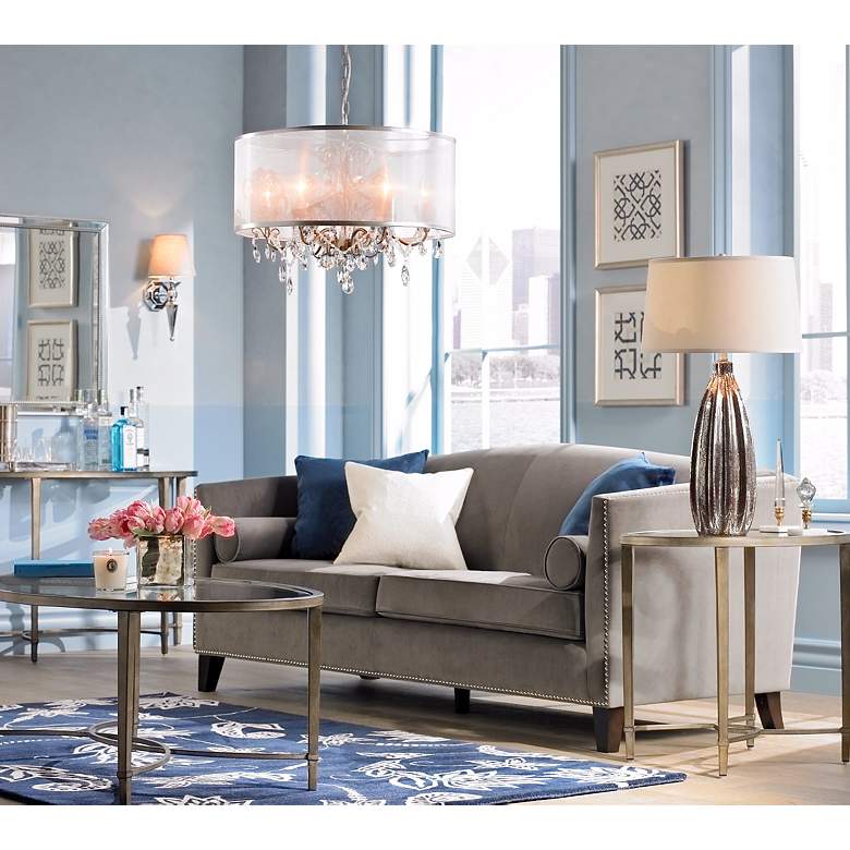 Image 1 360 Lighting Stella 30" High Fluted Mercury Glass Table Lamp in scene