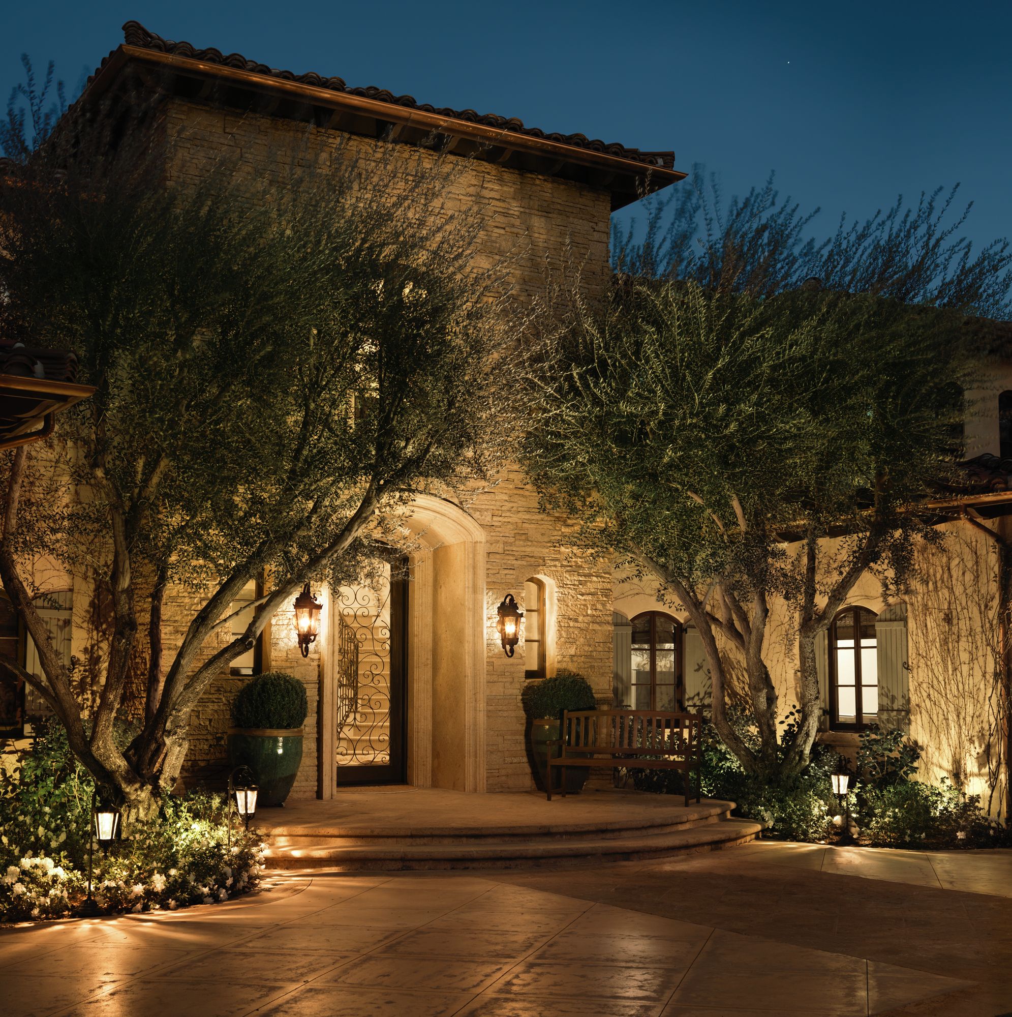 Spanish mediterranean on sale outdoor lighting