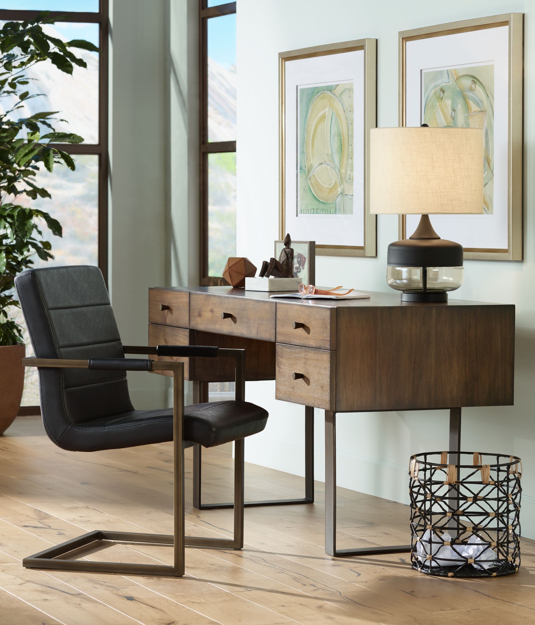 Possini Euro Design Swift 30 1/2" Mercury Glass Table Lamps Set of 2 in scene