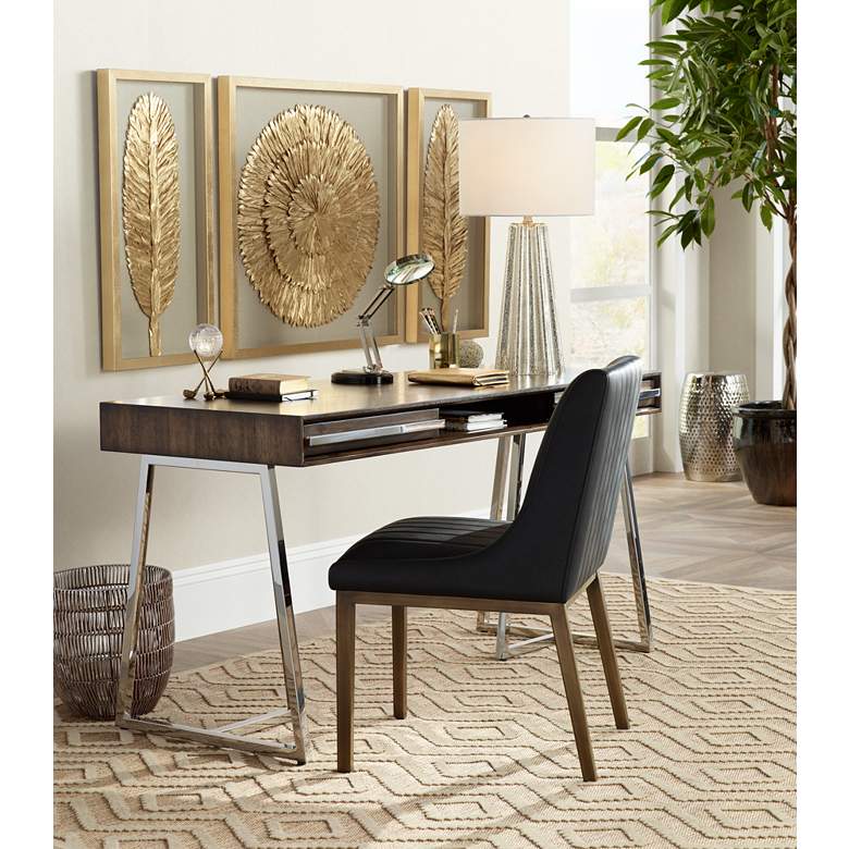 Image 1 Golden Feathers 31 1/2" High Wall Art Set of 3 in scene