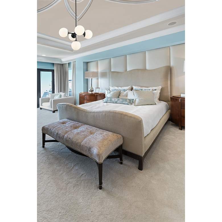 Image 1 Midnetic 22 1/4" Wide Matte Black 5-Light Pendant in scene