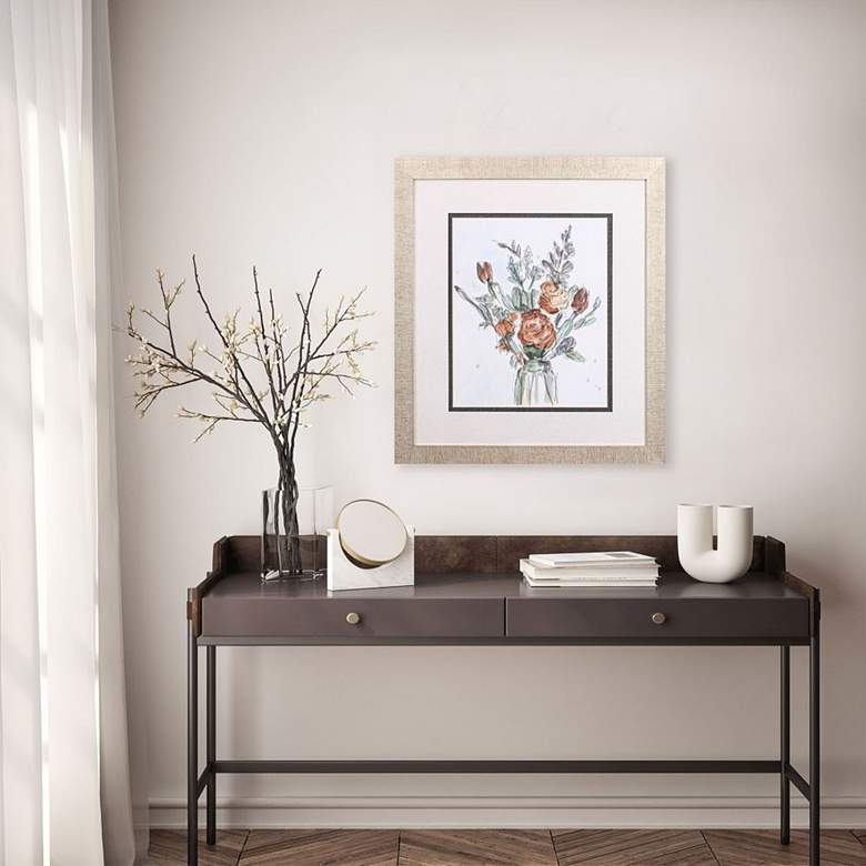 Image 1 Watercolor Floral II 32 inch High Printed Framed Wall Art in scene