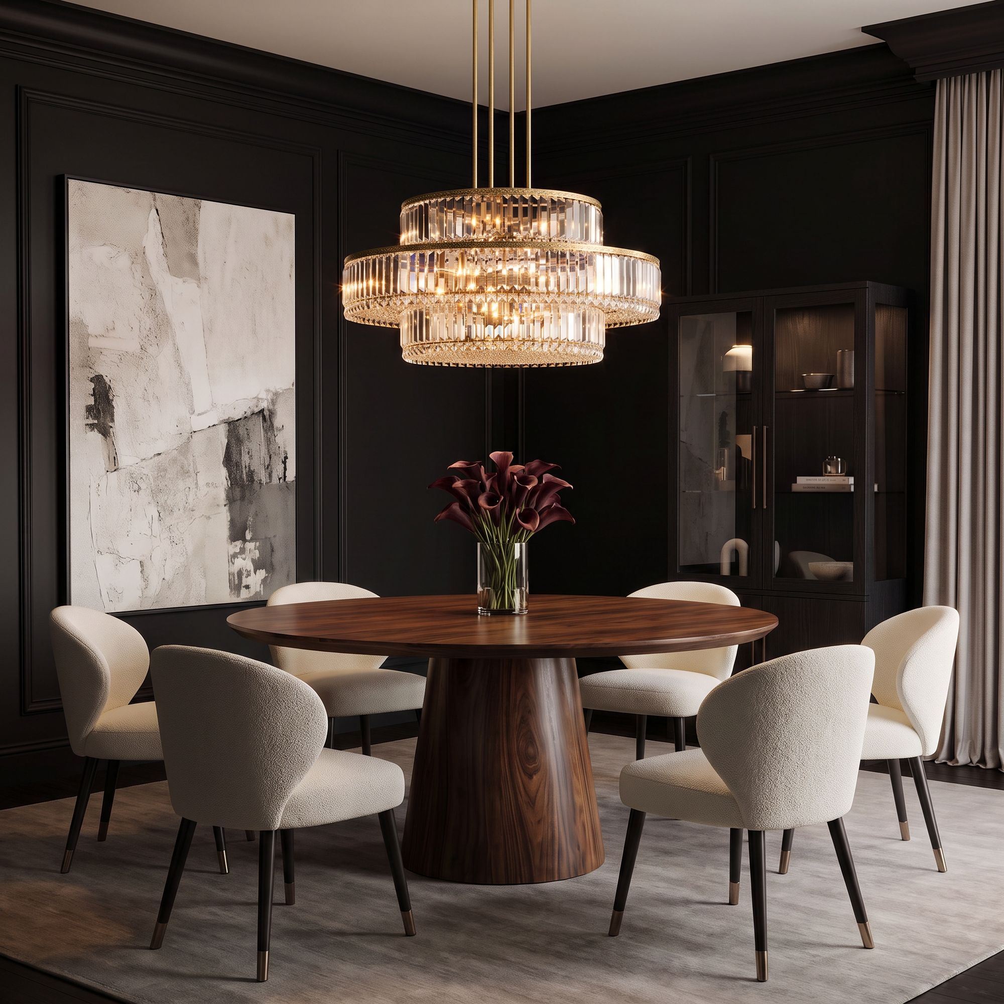 Image 1 Possini Euro Ella 32"W 16-Light 3-Tier Soft Gold Crystal Chandelier in scene
