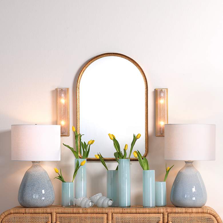 Image 1 Jamie Young Eloise 36" x 24" Gold Leaf Arch Wall Mirror in scene