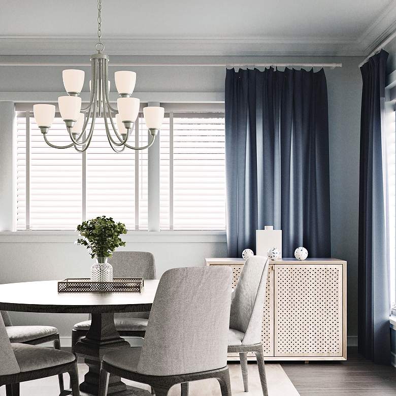 Image 1 HomePlace Lighting Trenton 5 Light Chandelier Brushed Nickel in scene