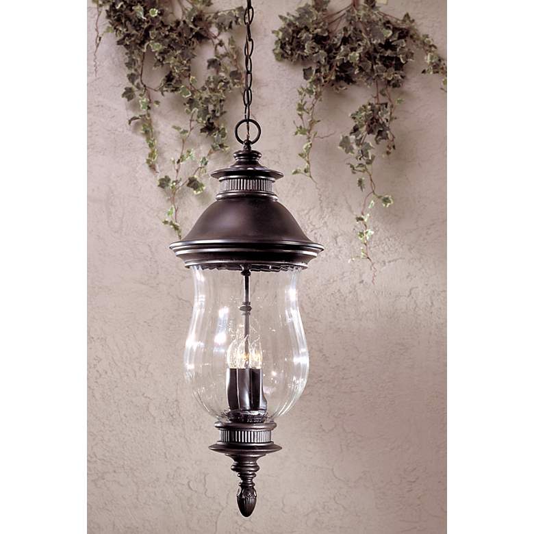Image 4 Newport Collection 30 1/4 inch High Outdoor Hanging Lantern in scene