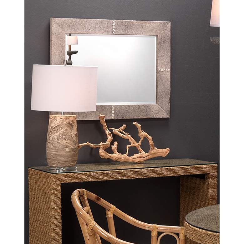 Image 1 Cross Stitch Gray 28" x 36" Rectangular Wall Mirror in scene
