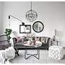 1_Cordelia 25 1/2" Wide Black Iron 6-Light Orb Chandelier in scene